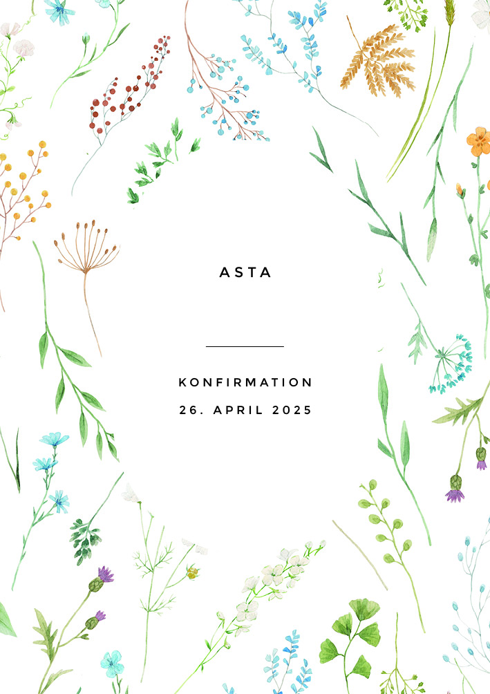 Invitationer - Asta Konfirmation